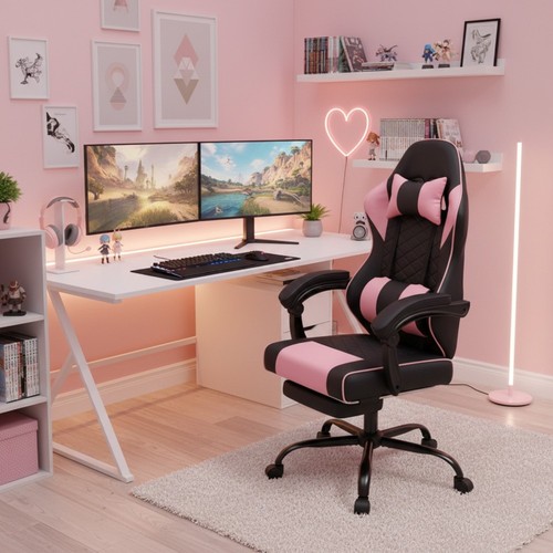 Gaming chair with leather - gaming,