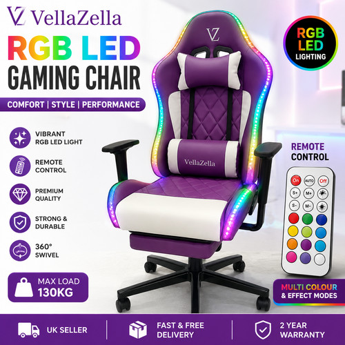 Rgb led gaming chair with - chair,