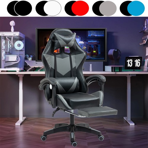 Gaming chair with footrest - with,