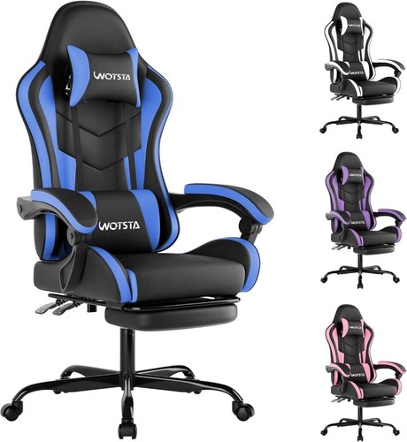 Gaming chair with footrest - chair,