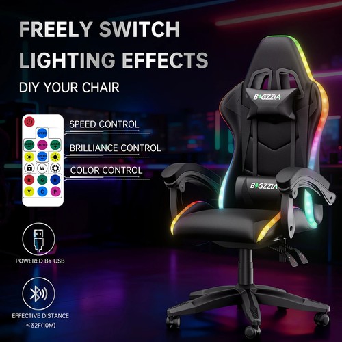 High back rgb gaming chair - rgb,