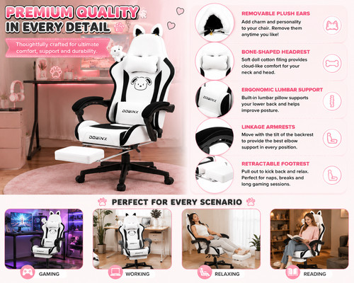 Dowinx white gaming chair - dowinx,