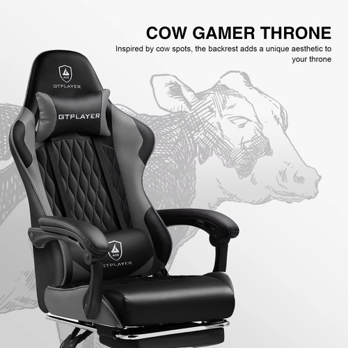 Gaming chair with footrest - gaming,