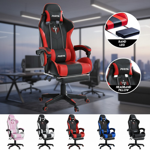 Office gaming chair - gaming, leather